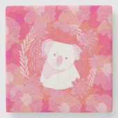 Koala Blume des Lebens Steinuntersetzer (Vorderseite)