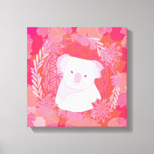 Koala Blüte des Lebens Leinwanddruck