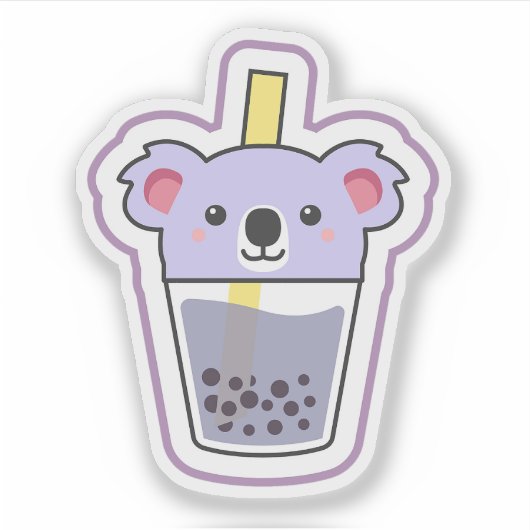 Koala Boba Aufkleber (Vorderseite)
