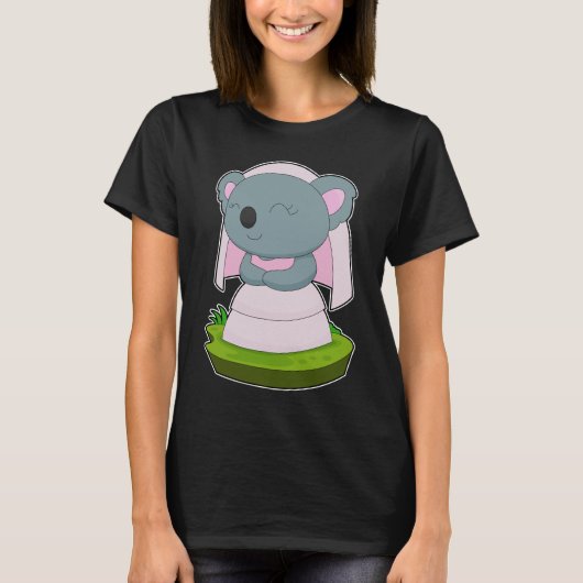 Koala Bride Veil Wedding T-Shirt (Vorderseite)