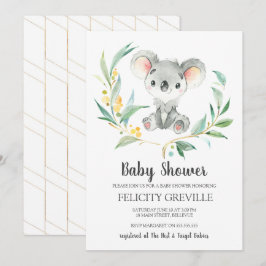 Koala Bush Baby | Einladungen für Babyduschen