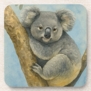 Koala Calm - Wasserfarbenwelt Getränkeuntersetzer