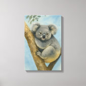 Koala Calm - Wasserfarbenwelt Leinwanddruck (Vorderseite)