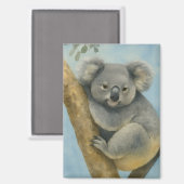 Koala Calm - Wasserfarbenwelt Magnet (Vorderseite/Rückseite)