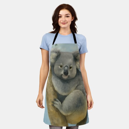 Koala Calm - Wasserfarbenwelt Schürze (Getragen)