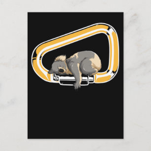 Koala Carabiner Klettertier Niedlich Bouldering Postkarte