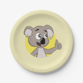 Koala Cartoon Papier Teller (Vorderseite)