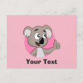 Koala-Cartoon Postkarte (Vorderseite)