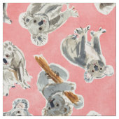 KOALA CHAOS Wasserfarbe Niedlich Marsupial Stoff (Nahaufnahme)