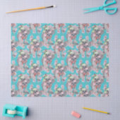 Koala Christmas Botanical Vintag Blue Seidenpapier (Basteln)