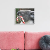 Koala Christmas Candy Cane Leinwanddruck (Insitu (Wohnzimmer))