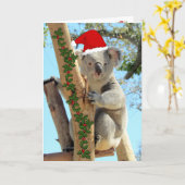 Koala Christmas Card Karte (Gelbe Blume)