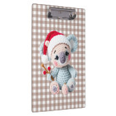 Koala Christmas clip art, faux yarn koala,  Klemmbrett (Rechts)