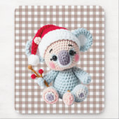 Koala Christmas clip art, faux yarn koala, Mousepad (Vorne)