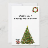 Koala Christmas Flat Card Feiertagskarte (Rückseite)