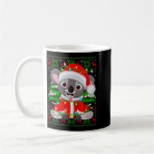 Koala Christmas Lights Santa Costume Ugly Xmas Swe Kaffeetasse (Links)
