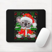 Koala Christmas Lights Santa Costume Ugly Xmas Swe Mousepad (Mit Mouse)
