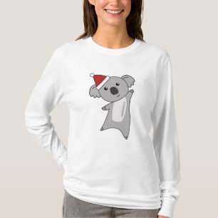Koala Christmas Niedlicher Tiere Kids Santa T-Shirt