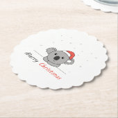 Koala Christmas Snow Winter Animals Koalas Untersetzer (angewinkelt)
