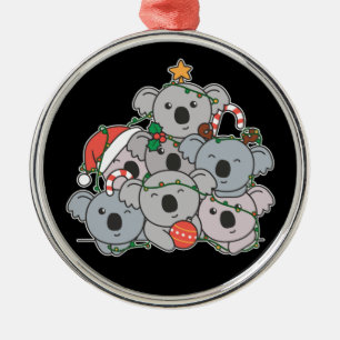 Koala Christmas Tree Funny Animal Christmas Cerami Ornament Aus Metall