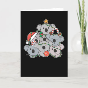 Koala Christmas Tree Funny Animal Christmas Feiertagskarte