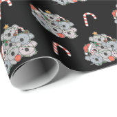 Koala Christmas Tree Funny Animal Christmas Geschenkpapier (Rolleneckpunkt)