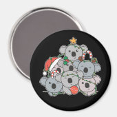 Koala Christmas Tree Funny Animal Christmas Magnet (Vorderseite/Rückseite)