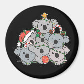 Koala Christmas Tree Funny Animal Christmas Magnet (Vorne)