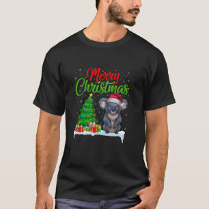 Koala Christmas Tree Lights Funny Xmas Koala Lover T-Shirt