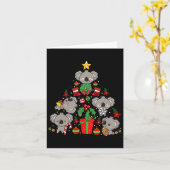 Koala Christmas Tree Niedlicher Bär Karte (Gelbe Blume)