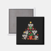 Koala Christmas Tree Niedlicher Bär Magnet (Vorderseite/Rückseite)