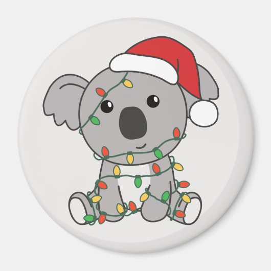 Koala Christmas Winter Animals Koalas Magnet (Vorne)