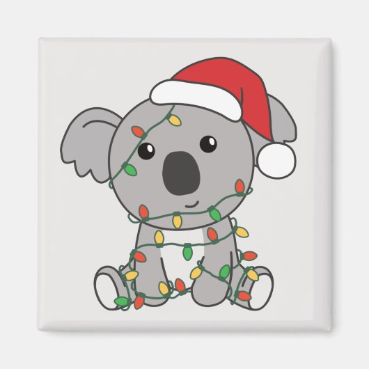 Koala Christmas Winter Animals Koalas Magnet (Vorne)