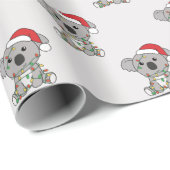 Koala Christmas Winter Animals Koalas Wrapping Pap Geschenkpapier (Rolleneckpunkt)