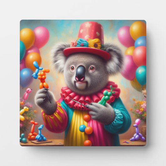 Koala Clown Fotoplatte (Vorderseite)
