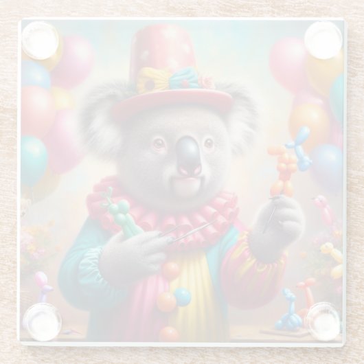 Koala Clown Glasuntersetzer (Rückseite)