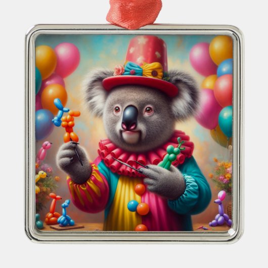 Koala Clown Ornament Aus Metall (Vorne)
