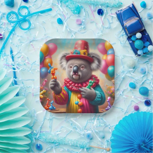 Koala Clown Pappteller (Party)