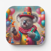 Koala Clown Pappteller (Vorderseite)