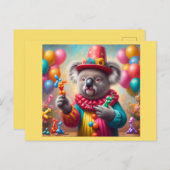 Koala Clown Postkarte (Vorne/Hinten)