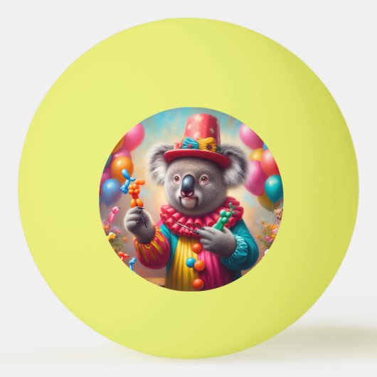 Koala Clown Tischtennisball (Vorderseite)