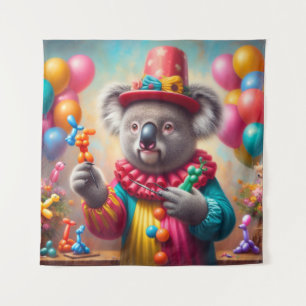 Koala Clown Wandteppich