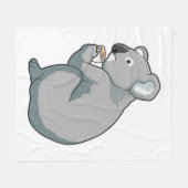 Koala Coffee Cup Fleecedecke (Vorderseite (Horizontal))
