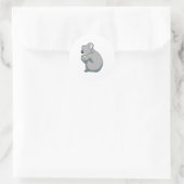 Koala Coffee Cup Runder Aufkleber (Tasche)