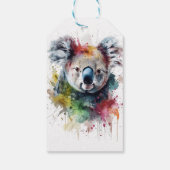 Koala Colorido: una ilustración vibrante Geschenkanhänger (Rückseite)