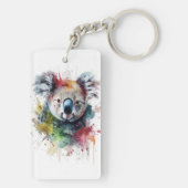 Koala Colorido: una ilustración vibrante Schlüsselanhänger (Rückseite)