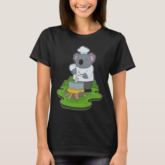 Koala Cook Kochtopf Kochen T-Shirt (Vorderseite)