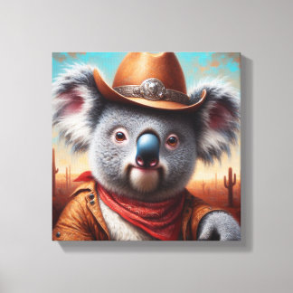Koala Cowboy Leinwanddruck