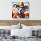 Koala Cowboy Leinwanddruck (Insitu (Schlafzimmer))