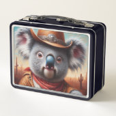 Koala Cowboy Metall Brotdose (Rückseite)